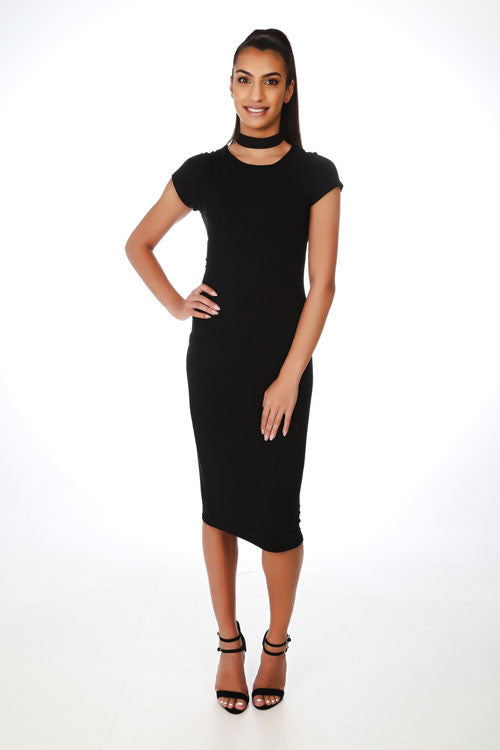 Basic Black Jersey Midi Dress Basic Black Jersey Midi Dress